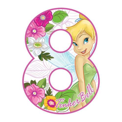 Tinkerbell Number 8 Edible Icing Image - Click Image to Close